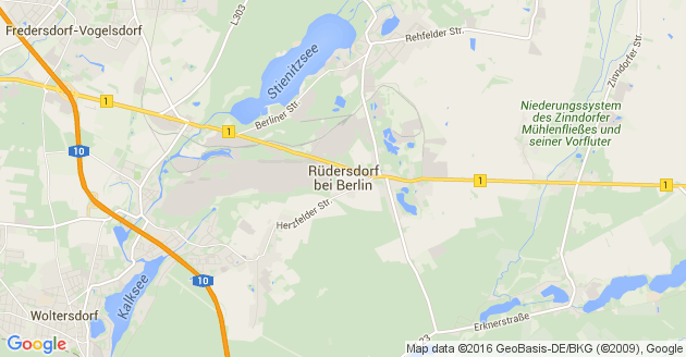 Karte Rüdersdorf bei Berlin