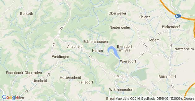 Karte Hamm in der Eifel