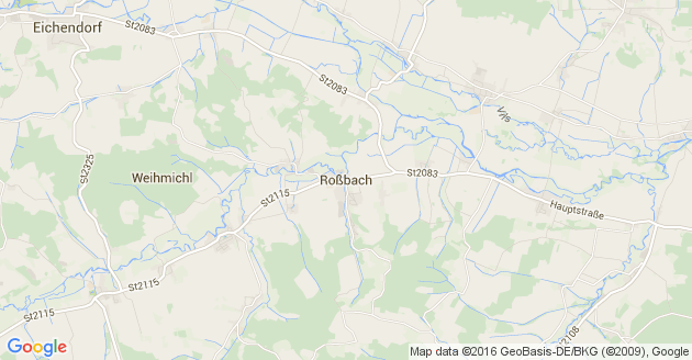 Karte Roßbach in Niederbayern