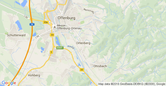 Karte Ortenberg in Baden