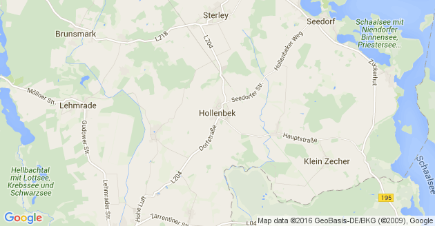 Karte Hollenbek Kreis Herzogtum Lauenburg