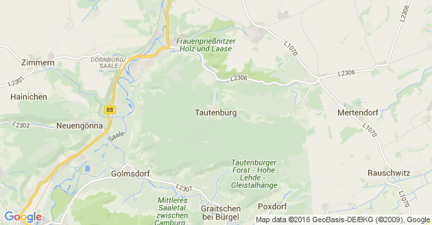 Karte Tautenburg