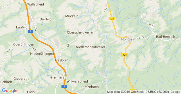 Karte Niederscheidweiler