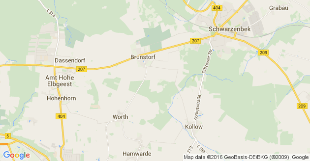 Karte Worth bei Geesthacht