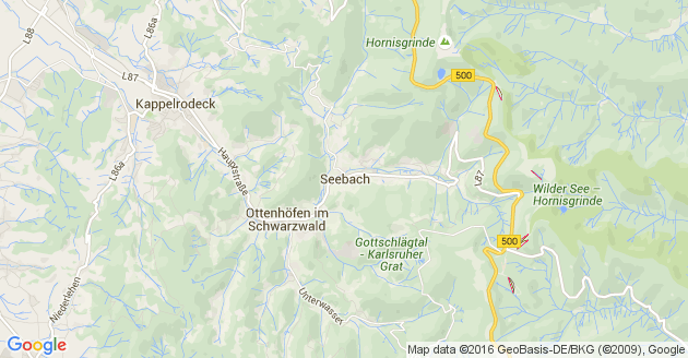Karte Seebach in Baden