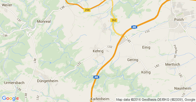 Karte Kehrig bei Mayen