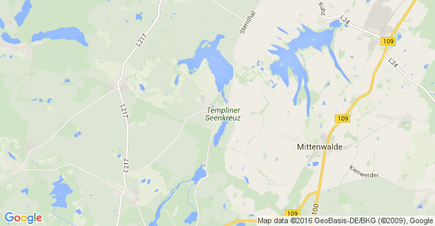 Karte Mittenwalde bei Templin