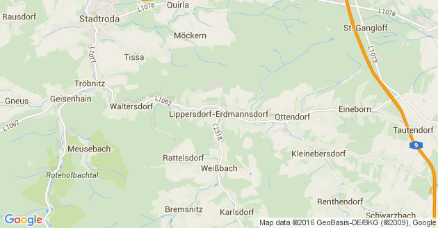 Karte Lippersdorf Erdmannsdorf