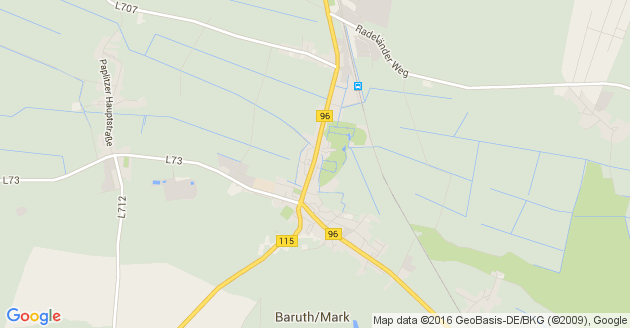 Karte Baruth in der Mark