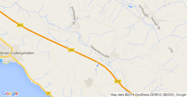 Karte Hohenfels bei Stockach