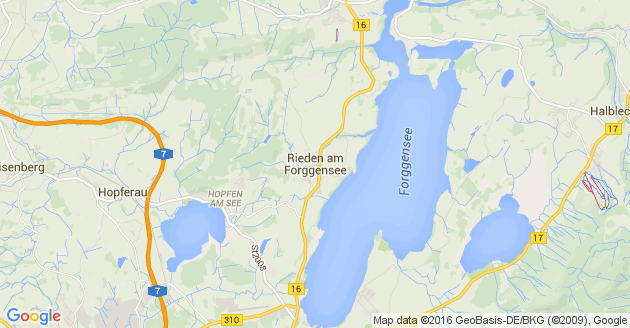 Karte Rieden am Forggensee