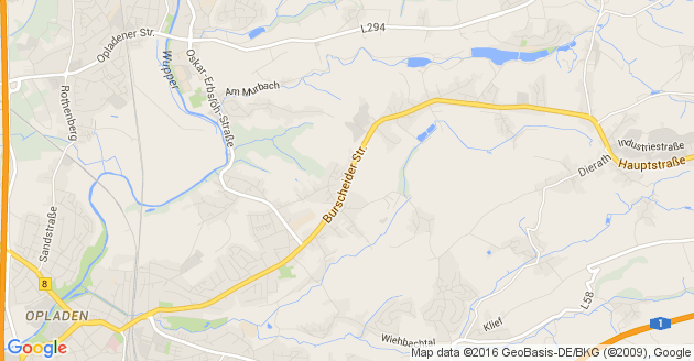 Karte Burscheid im Rheinland