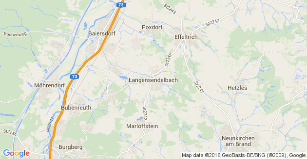 Karte Langensendelbach