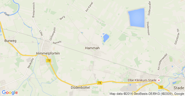 Karte Hammah an der Niederelbe
