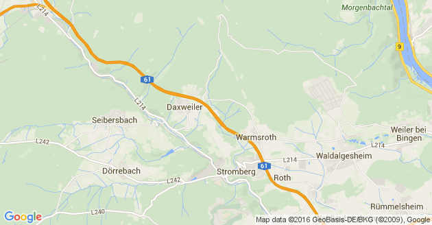 Karte Stromberg im Hunsrück