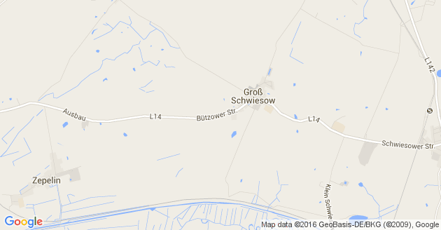 Karte Dreetz bei Bützow