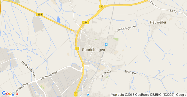 Karte Gundelfingen im Breisgau