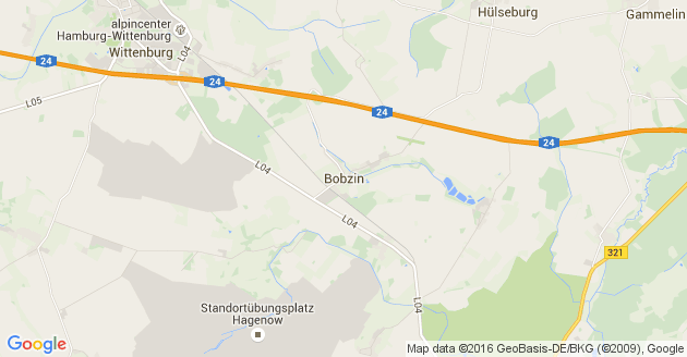 Karte Hülseburg Post Bobzin