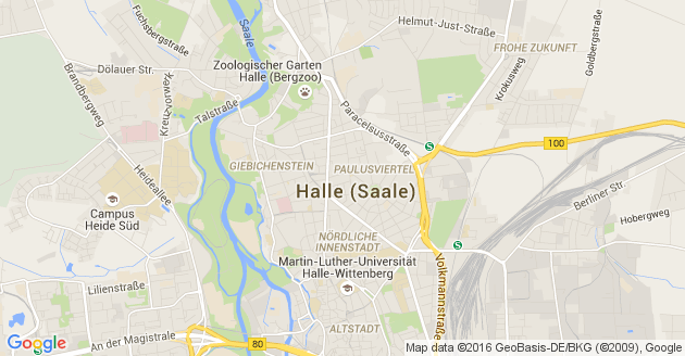 Karte Halle an der Saale     
