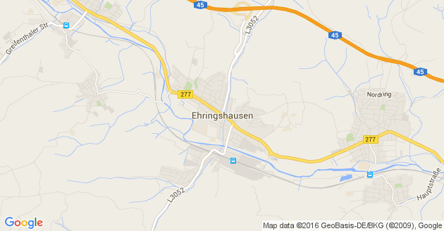 Karte Ehringshausen Dill