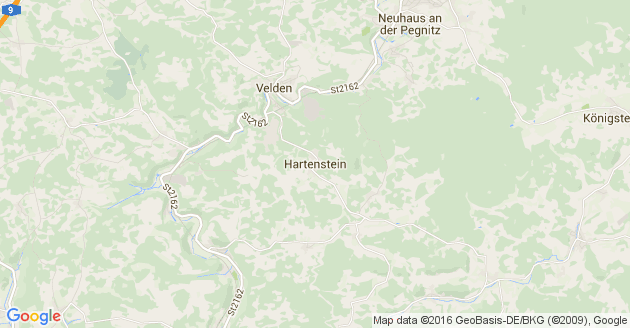 Karte Hartenstein in Mittelfranken