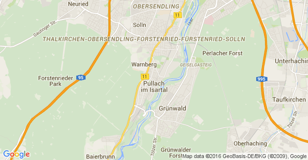 Karte Pullach im Isartal