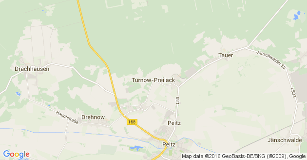 Karte Turnow Preilack