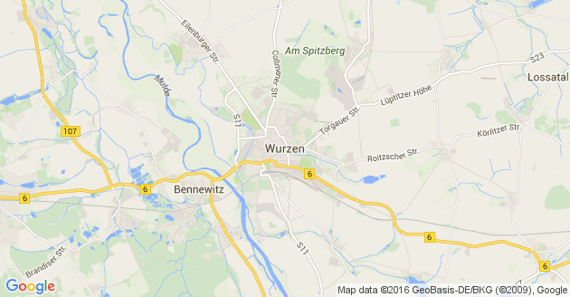 Karte Wurzen