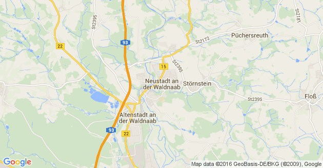 Karte Neustadt an der Waldnaab