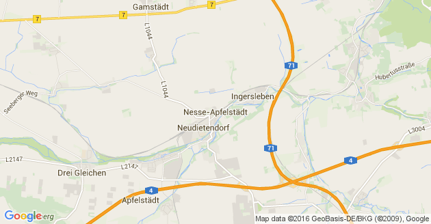 Karte Nesse-Apfelstädt