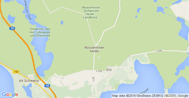 Karte Nossentiner Hütte