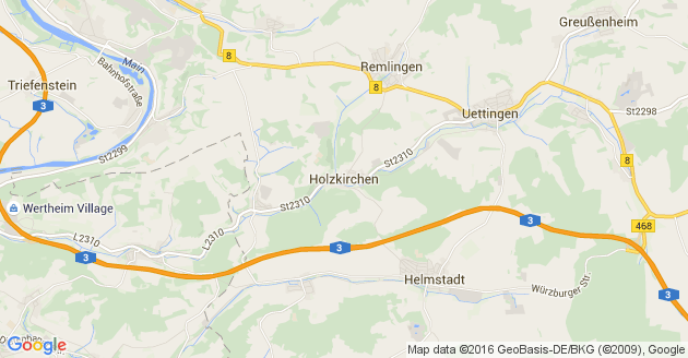 Karte Holzkirchen in Unterfranken