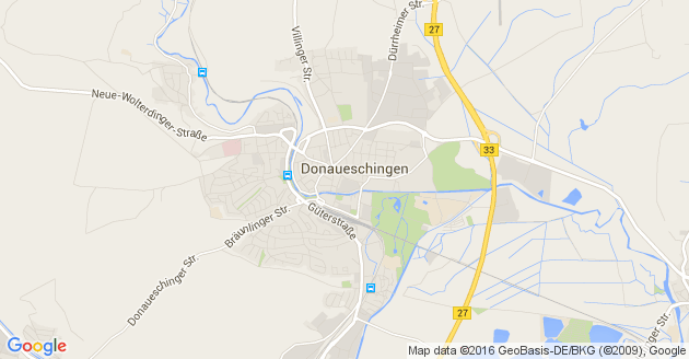 Karte Donaueschingen
