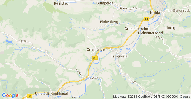 Karte Orlamünde