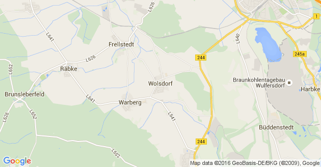 Karte Wolsdorf Kreis Helmstedt