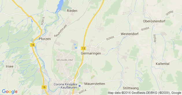 Karte Rieden bei Kaufbeuren