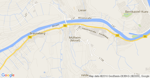 Karte Mülheim an der Mosel