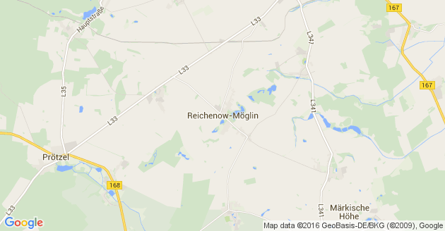 Karte Reichenow Möglin