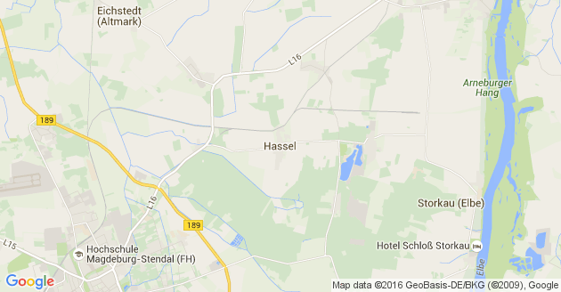 Karte Hassel bei Stendal