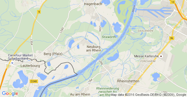 Karte Neuburg am Rhein