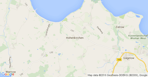 Karte Warnow bei Grevesmühlen