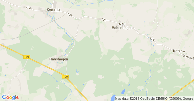 Karte Hanshagen bei Greifswald