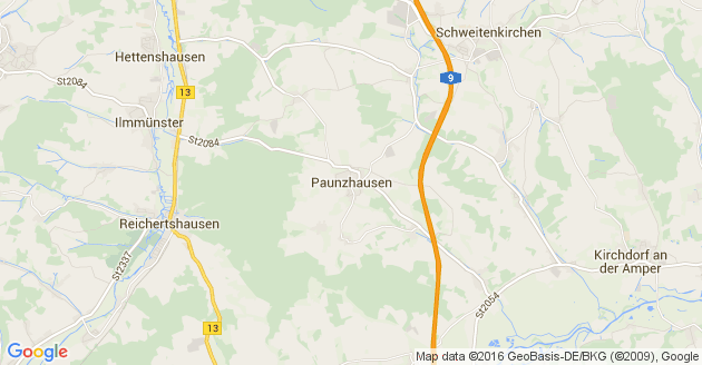Karte Paunzhausen