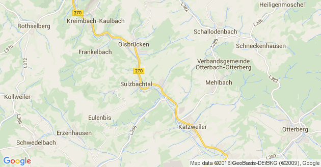 Karte Hirschhorn in der Pfalz