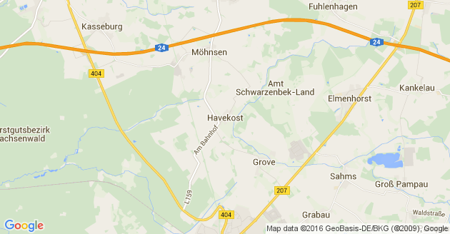 Karte Havekost Kreis Herzogtum Lauenburg