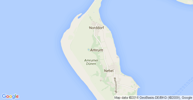 Karte Nebel auf Amrum