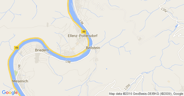 Karte Beilstein an der Mosel