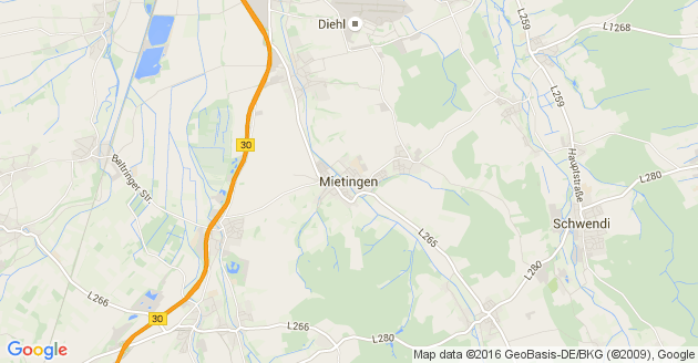 Karte Mietingen