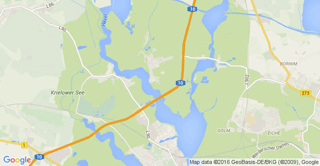 Karte Werder an der Havel