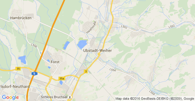 Karte Ubstadt Weiher         